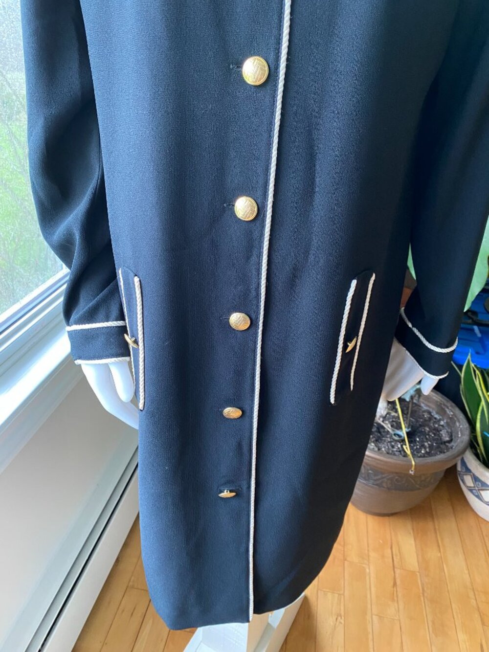 #13 Women's ROUIE Black Button-up Dress/Duster - Picture 8 of 14